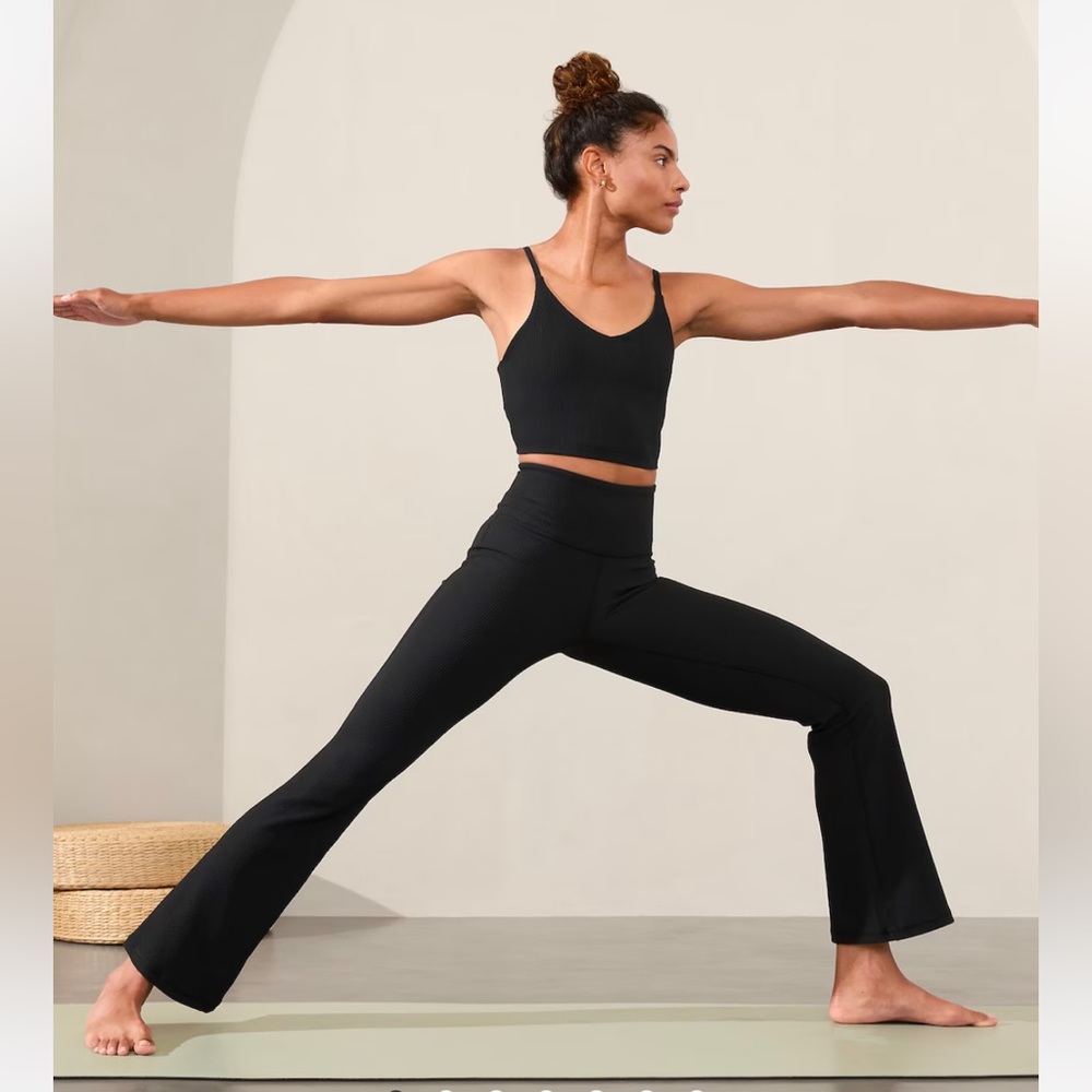 Athleta Elation Rib Crop Flare Leggings